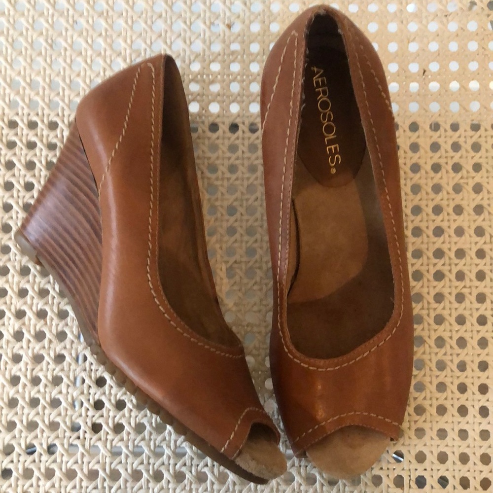 Aerosoles peep toe wedge
